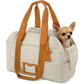 Dog Carrier Purse for Small Dogs Cat, Vegan Leather Soft Sided Pet Tote Bag in Kuwait