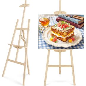 Pine Wood A-Frame Art Easel Stand, Floor Art Display Easel fits Most Canvas in Saudi Arabia