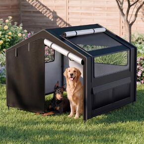 LATIBELL Waterproof Large Outdoor Dog Tent with Magnetic Door Mesh Windows in Kuwait