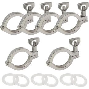 Stainless Steel 1.5 inch Tri Clamp Clover with Wing Nut for Ferrule TC 1.5" Single Pin Heavy Duty 6PCS in Kuwait