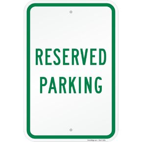 "Reserved Parking" Sign By SmartSign | 12" x 18" Aluminum in Saudi Arabia