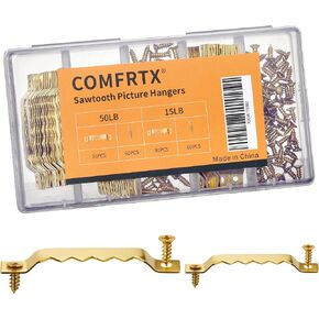 60 Pack 2 Sizes Sawtooth Picture Hangers, Small & Heavy Duty in Saudi Arabia