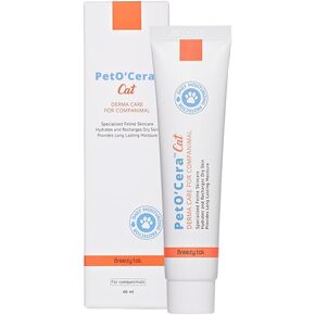 PetO'CERA Cat Cream - Hair Loss & Itch Relief for Hot Spots, Rashes, Allergies & Dry Skin - Soothing Moisturizer for Paws, Face & Body - pH Balanced & Lick-Safe Formula for Cats, 1.35 oz/40ml in Kuwait