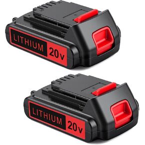 2Packs Replace Battery for Black and Decker 20v Lithium Battery 3000mAh LBXR20 LB20 LBX20 LB2X4020-OPE LBXR20B-2 Black Decker 20v Battery,UADCA in Kuwait