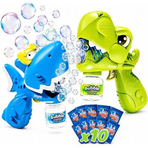 2 Pack Rechargeable Flower Bubble Guns for Kids with LED Lights, 10 Refills in Kuwait