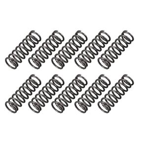 uxcell Compression Spring - 1.2mm Wire Dia , 10mm OD , 30mm Free Length Spring Steel Extension Spring,Black,10Pcs in Saudi Arabia