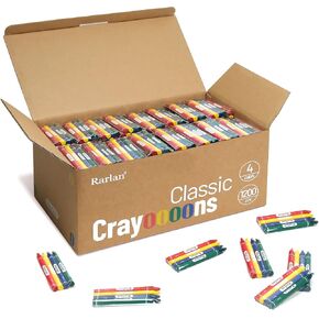Rarlan Crayons Bulk, 300 Individual Packs of 4 Colors, 1200 count for Kids in Saudi Arabia