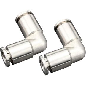 Beduan Pneumatic Push to Connect Fittings 5/32" OD Elbow Nickel-Plated Brass Connector Push Lock Union Fitting (Pack of 2) in Kuwait