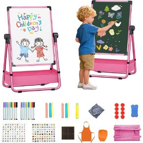 Art Easel for Kids, Adjustable Double Sided Toddler Easel Drawing Board in Kuwait