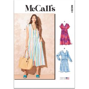 McCall's Easy to Make Misses' Sun Dresses Sewing Pattern Packet, Design Code M8281, Sizes XS-S-M-L-XL-XXL, Multicolor in Kuwait