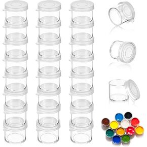 24 Pack Empty Paint Pots with Lids, Paint Pots DIY Craft Storage Containers in Kuwait