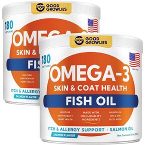 Omega 3 Fish Oil for Dogs - Skin & Coat Support, Itch & Allergy Relief in Kuwait
