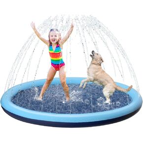 Kids Dog Splash Pad Sprinkler - Jasonwell Non Slip Dog Sprinkler Pad Splash Pool Puppy Dogs Pool Summer Outdoor Water Toys Backyard Durable Splash Pad for Toddlers Kids Small Medium Large Dogs Pet in Saudi Arabia