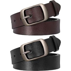 SUOSDEY Women Belts For Jeans Dresses Pants Ladies Leather Waist Belt with Elegant Buckle, Width 1.3" in Saudi Arabia