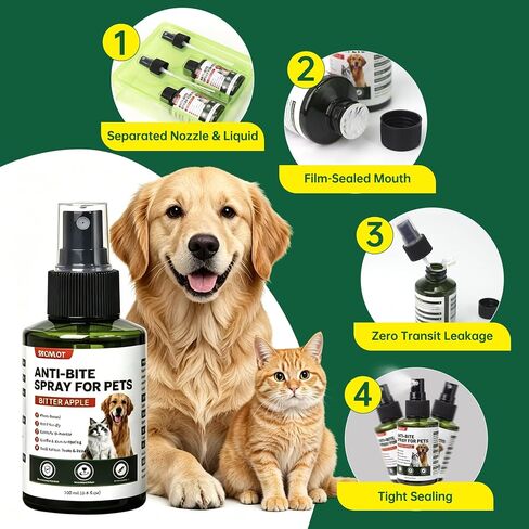 Bitter Apple Spray for Dogs,2 Bottle No Chew Training Aid Stop Chewing Spray for Pets Safe for Furniture,Shoes,Behavior Corrector in Saudi Arabia