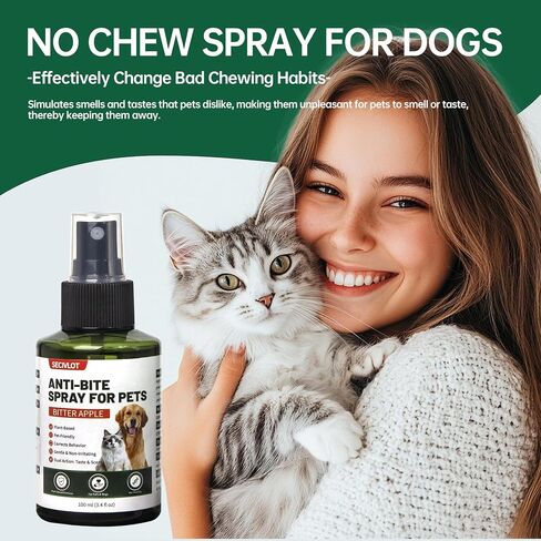 Bitter Apple Spray for Dogs,2 Bottle No Chew Training Aid Stop Chewing Spray for Pets Safe for Furniture,Shoes,Behavior Corrector in Saudi Arabia