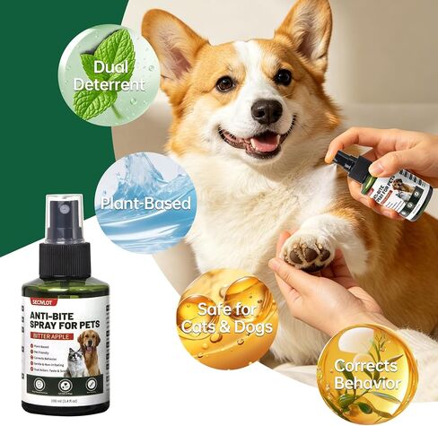 Bitter Apple Spray for Dogs,2 Bottle No Chew Training Aid Stop Chewing Spray for Pets Safe for Furniture,Shoes,Behavior Corrector in Saudi Arabia