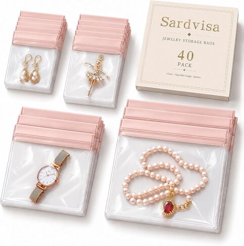 40 PCS Anti Tarnish Jewelry Bags, Upgraded EVA Pouches for Travel & Storage in Saudi Arabia