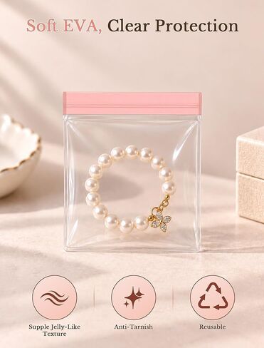 40 PCS Anti Tarnish Jewelry Bags, Upgraded EVA Pouches for Travel & Storage in Saudi Arabia