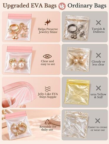 40 PCS Anti Tarnish Jewelry Bags, Upgraded EVA Pouches for Travel & Storage in Saudi Arabia
