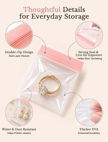 40 PCS Anti Tarnish Jewelry Bags, Upgraded EVA Pouches for Travel & Storage in Saudi Arabia