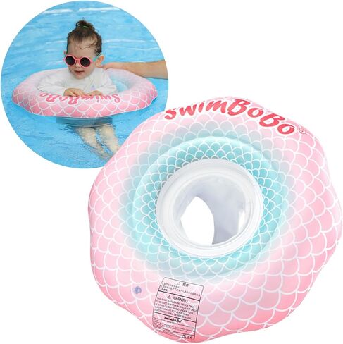 Inflatable Baby Swimming Float with Safety Seat Fun Swimming Pool Toys for Age 6-36 Months Toddler in Kuwait