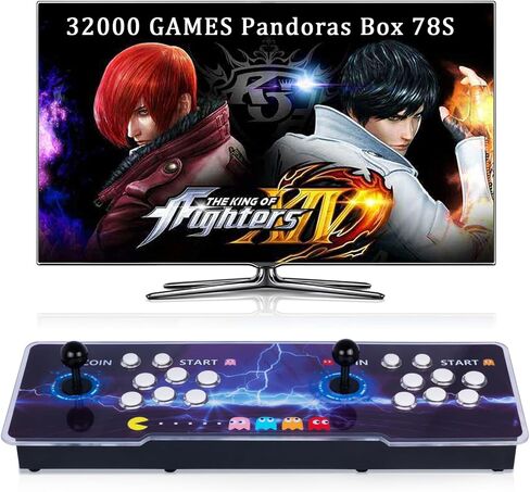 RegiisJoy 32000 in 1 Pandoras Box 78S Retro Arcade Game Console, 4 Player 3D Magical Modified Games, Search/Save/Hide/Pause Function, Favorite List, One-Button Combo, 128G TF, 12-Grid Classification in Kuwait