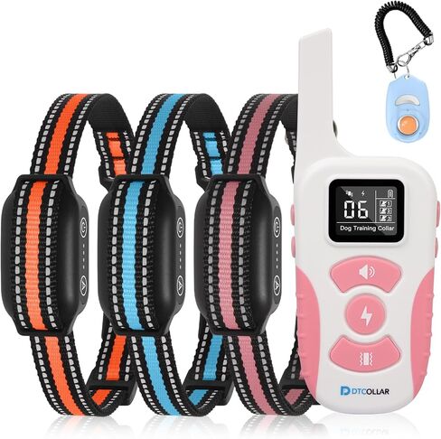 Dog Bark Collar with Remote, 2-in-1 Bark and Shock Collar Combo, 3300Ft Dog Training Collar - Auto Anti Bark/Beep/Vibration/Shock 4 Modes, IP67 Smart E-Collar with 5 Adjustable Levels of Sensitivity in Kuwait