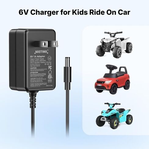 6V Charger for Ride On Toys, 6 Volt Battery Charger for Kids Ride on Car in Kuwait
