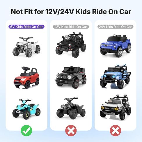 6V Charger for Ride On Toys, 6 Volt Battery Charger for Kids Ride on Car in Kuwait