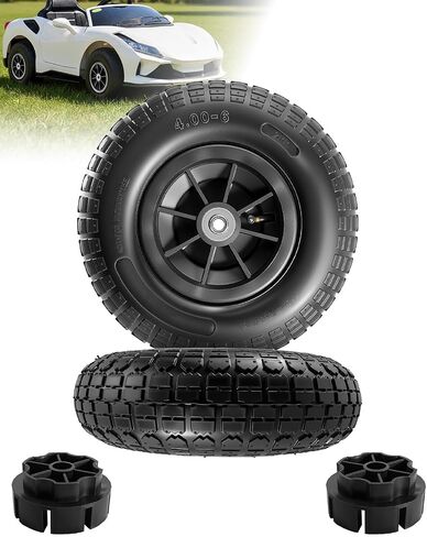10" Rubber Wheels Upgrade Kit Compatible with Power Wheels in Saudi Arabia