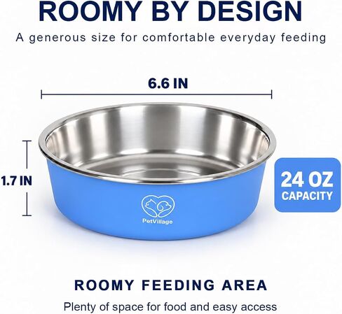 24 oz Stainless Steel Dog & Cat Bowl with Chew-Resistant PP Outer Layer in Saudi Arabia