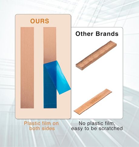 C110 Copper Flat Bar - 12" x 0.24" x 0.24", Copper Bar Stock, 2 PCS in Kuwait