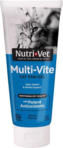 Nutri-Vet Cat Multivitamin, Daily Cat Vitamins, Paw Gel, Salmon Flavor, 3oz in Kuwait