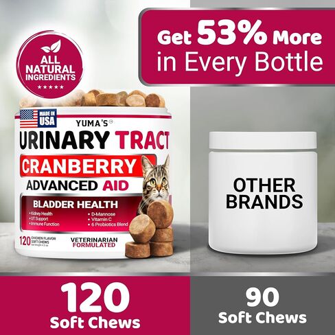 Cat Urinary Tract Health - Cranberry Supplement for Cats - Bladder Support in Kuwait
