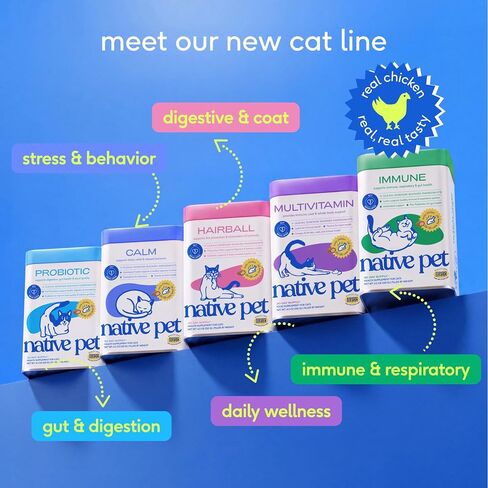 Native Pet Cat Multivitamin - Chicken Flavored Cat Vitamins and Supplements in Kuwait
