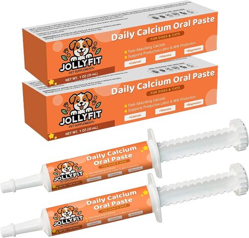 Oral Calcium for Whelping Dogs & Cats, Supports Whelping Labor and Milk Production, Enhances Colostrum for Puppies, Daily Calcium Supplement for Pets - 1 oz in Saudi Arabia