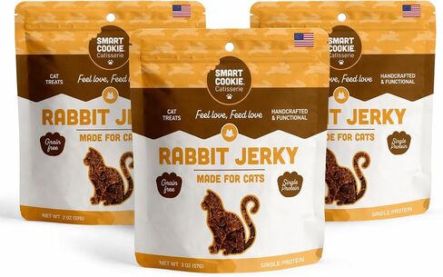 Smart Cookie Wild Boar Jerky Cat Treats – Single Ingredient, High Protein, Grain Free, Novel Protein for Selective Cats – Small Batch Handcrafted Natural Treat – Made in the USA (Pack of 1) in Kuwait