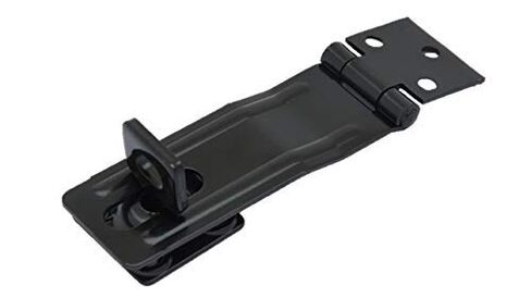QCAA 90 Degree Angle HASP and Swivel Staple, 4-1/2", Steel, Black, 2 Pack, Made in Taiwan in Kuwait