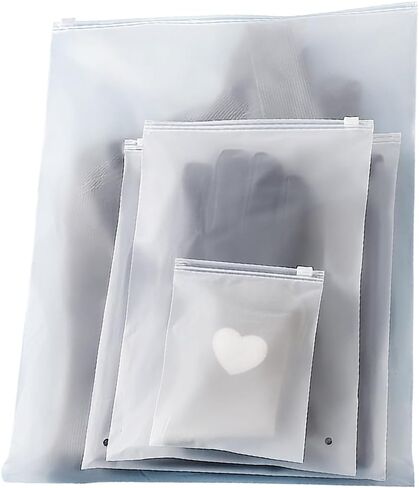 Frosted Packaging Bag,50 Pcs 9.5X12.6 Inch Clear Plastic Poly Bags with Cute Patterns, 3 Mil Reclosable Clear Ziplock Poly Bags with Vent Holes for Packaging Socks,Board Games,Toys in Saudi Arabia