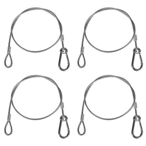 Safety Cable Lock, Stainless Steel Cable with Loops Heavy Duty Bike Lock Hook Flexible Security Steel Cable Wire Lock and Chain for Luggage Hanging Light Plant Picture in Kuwait