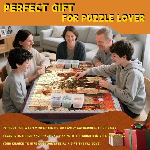 Folding Jigsaw Puzzle Table 1500 Pcs with 5 Angles, Drawers, Cover, Wheels in Kuwait
