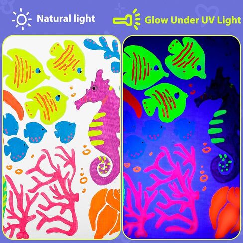 AKARUED Fluorescent Neon Paint Markers: 8 Colors UV Marker, Waterproof Permanent Blacklight Oil-Based Paint Pens with Medium Tip for Rock, Wood, Canvas, Metal, Ceramic, Scrapbooking and DIY Art Crafts in Saudi Arabia