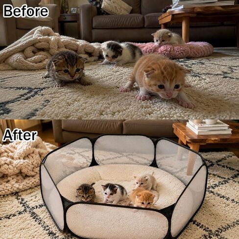 Cat Birthing Box - Whelping Box for Pregnant Cats & Dogs, Portable Foldable Whelping Pool for Pet with Storage Bag in Saudi Arabia