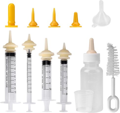 Xastro Kitten Bottle Feeding Kit, Pet Nursing Set with Nipples and Syringes in Kuwait