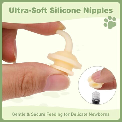 Xastro Kitten Bottle Feeding Kit, Pet Nursing Set with Nipples and Syringes in Kuwait