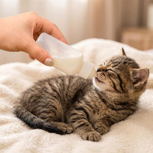 Pet Feeding Kit, Kitten Bottle and Syringes with Nipples for Small Animals in Kuwait