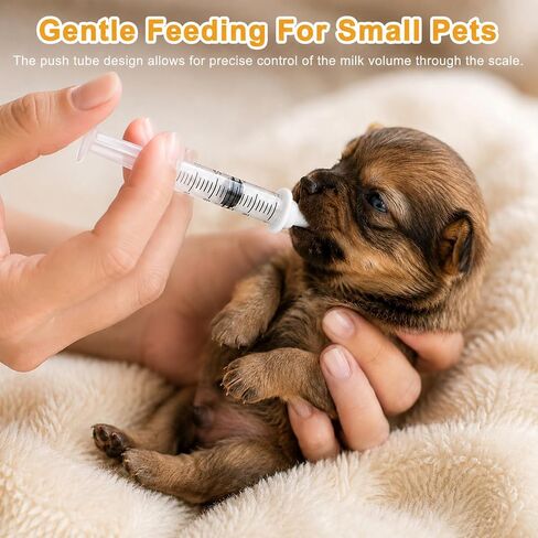 Pet Feeding Kit, Kitten Bottle and Syringes with Nipples for Small Animals in Kuwait
