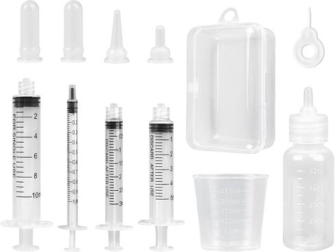 Pet Feeding Kit, Kitten Bottle and Syringes with Nipples for Small Animals in Kuwait