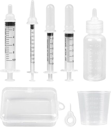 Pet Feeding Kit, Kitten Bottle and Syringes with Nipples for Small Animals in Kuwait